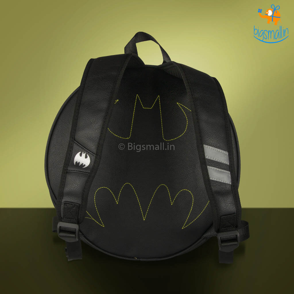 Batman Bag, Metal Plate Backpack, Black