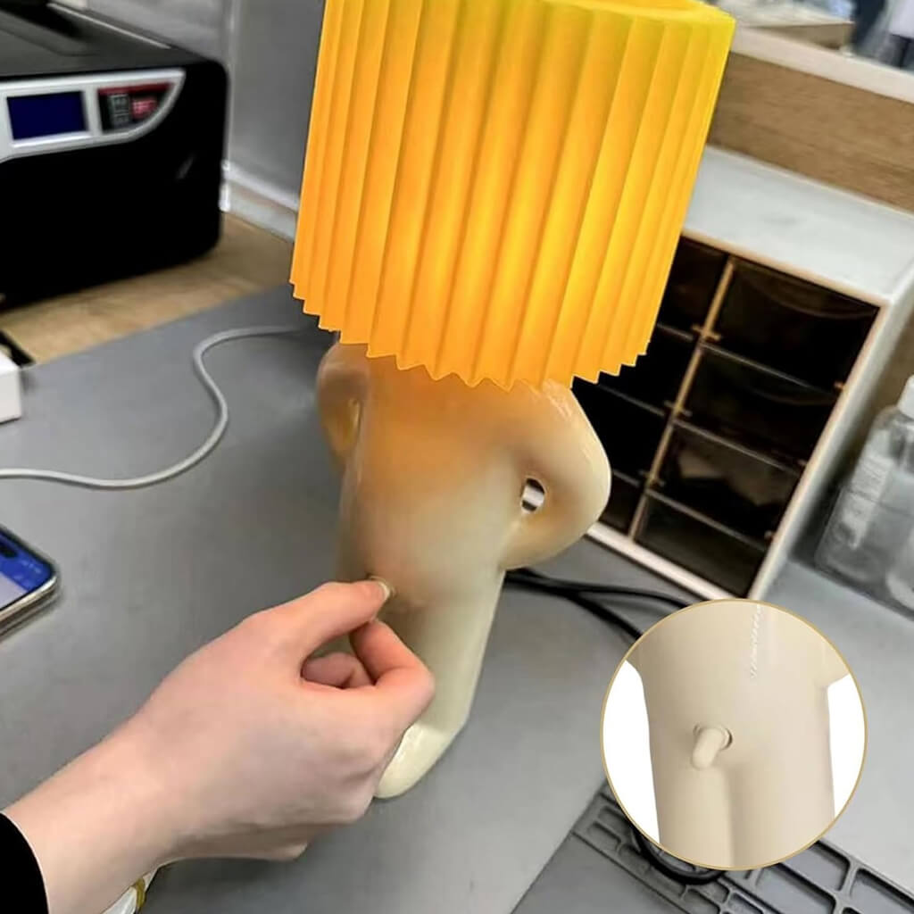 Funny Shy Boy Lamp