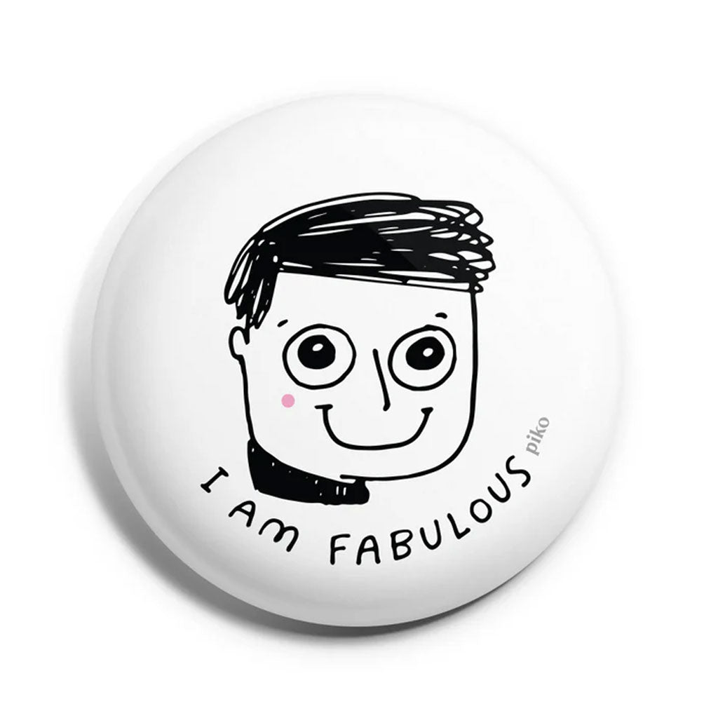 Fabulous Boy Badge With Magnet