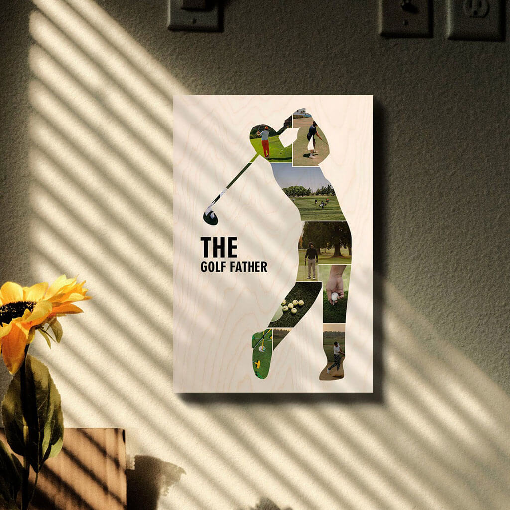 Best Golf Father Wooden Wall Art