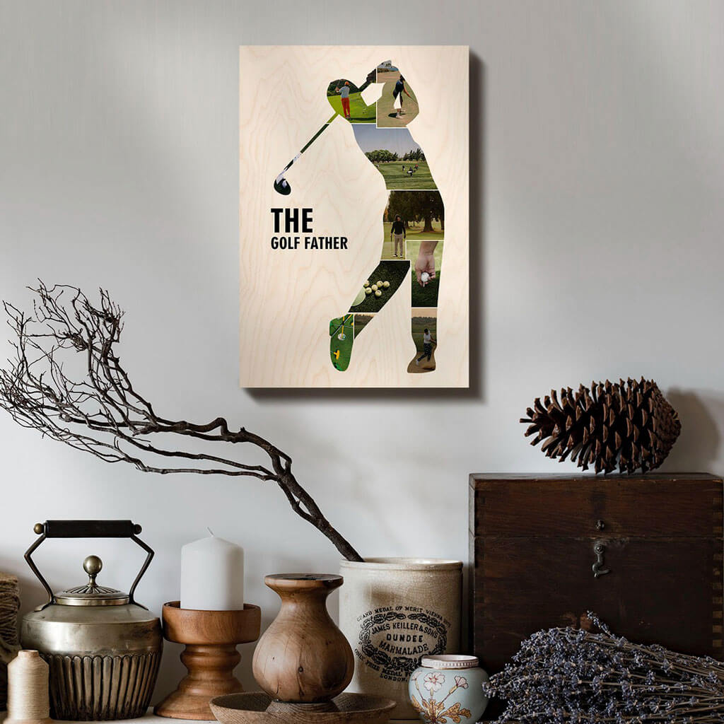 Best Golf Father Wooden Wall Art