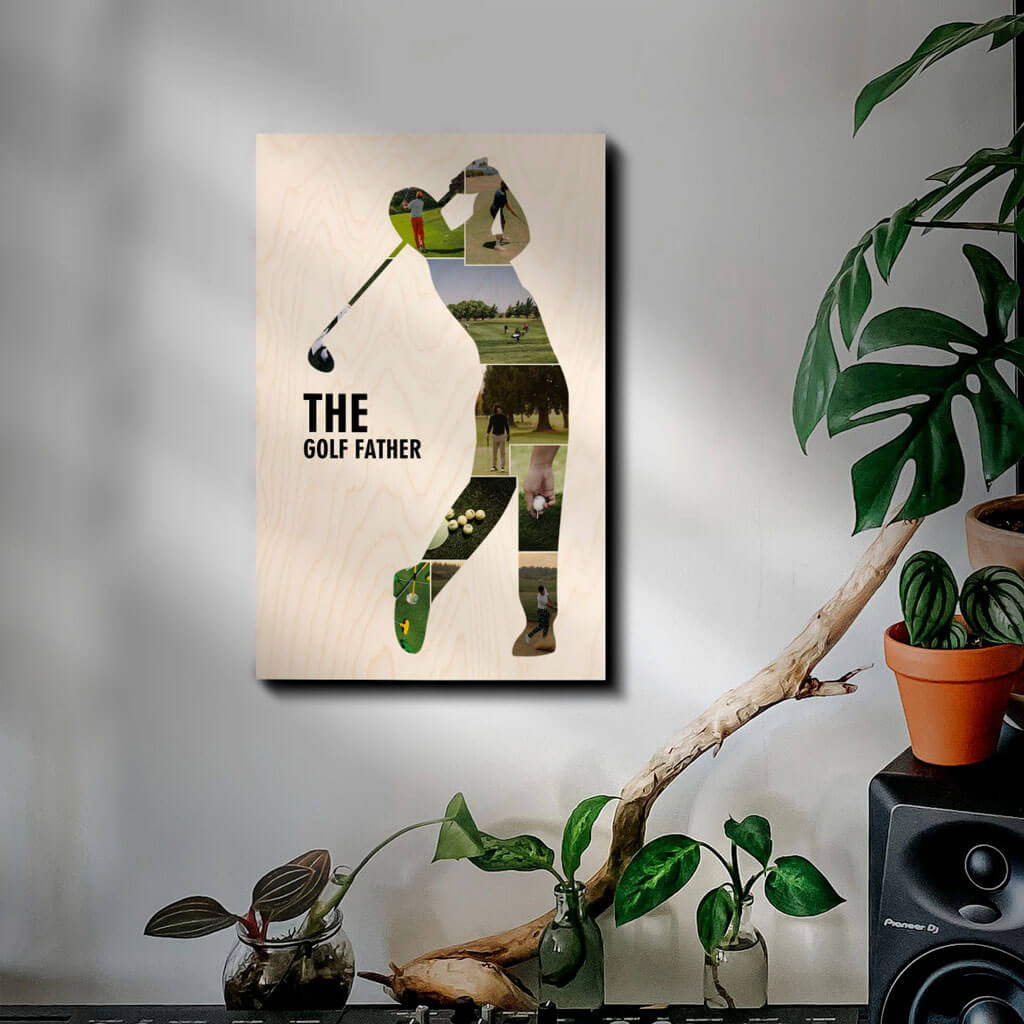 Best Golf Father Wooden Wall Art