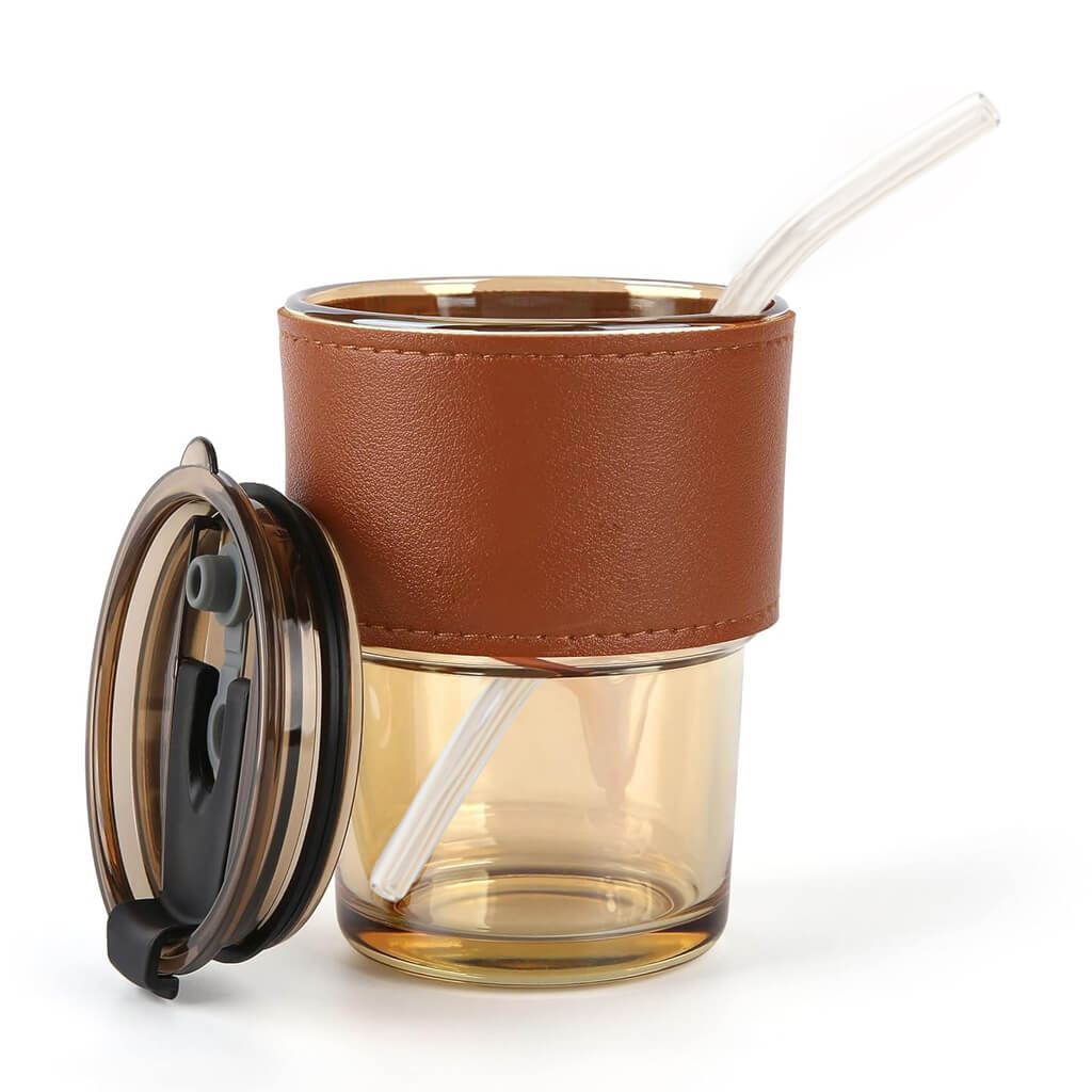 Glass Sipper Tumbler With Lid