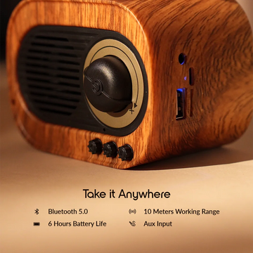 Gramophone bluetooth hot sale speaker