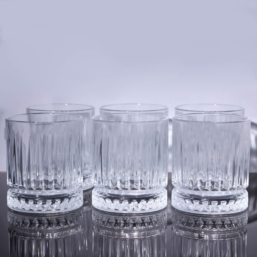 Classic Crystal Whiskey Glasses - Set of 6