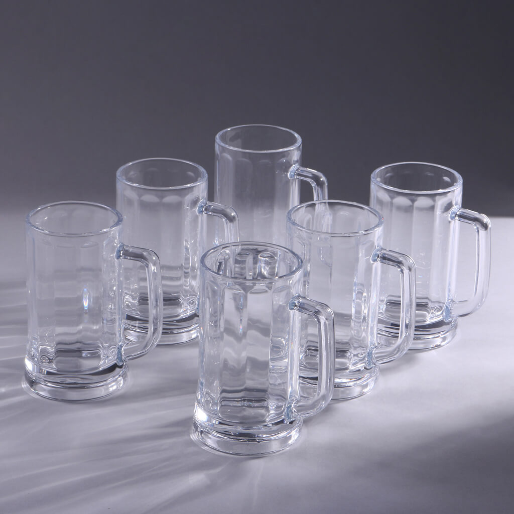 Crystal Clear Beer Mug - Set of 6