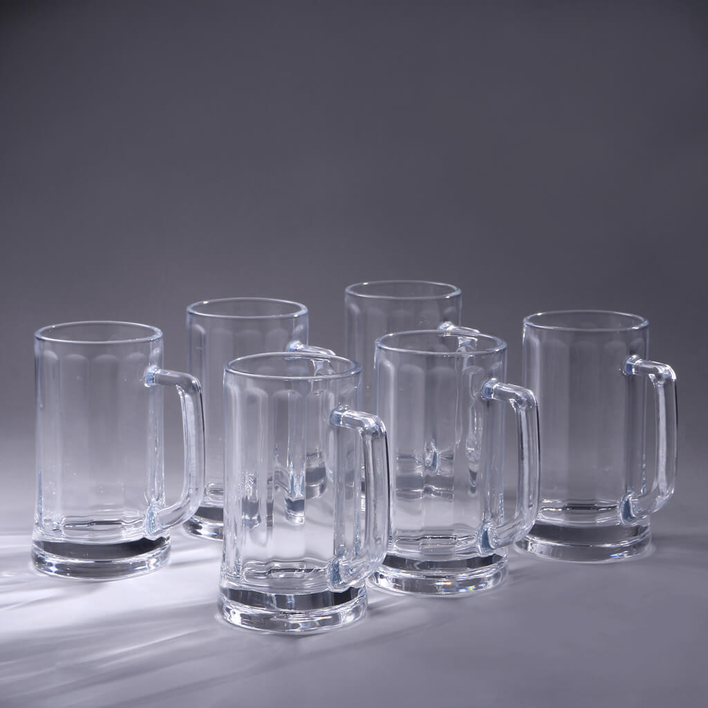 Crystal Clear Beer Mug - Set of 6