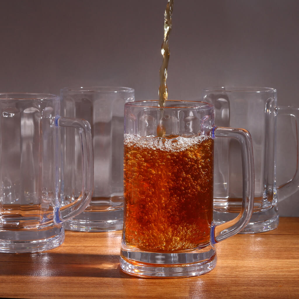 Crystal Clear Beer Mug - Set of 6