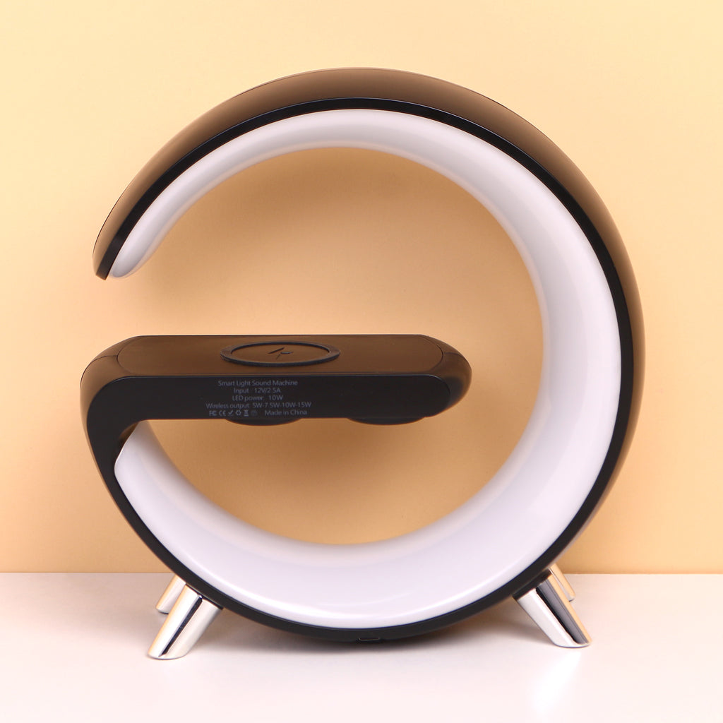 G Lamp with Speaker, Clock and Wireless Charger