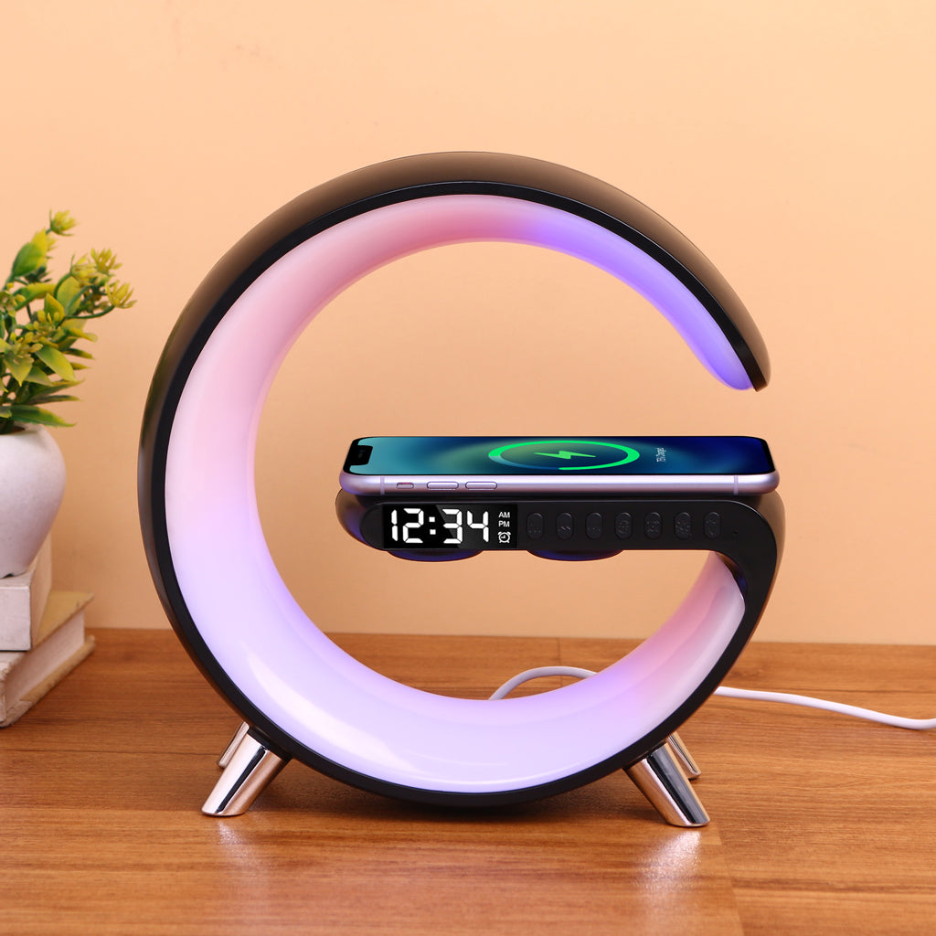 G Lamp with Speaker, Clock and Wireless Charger