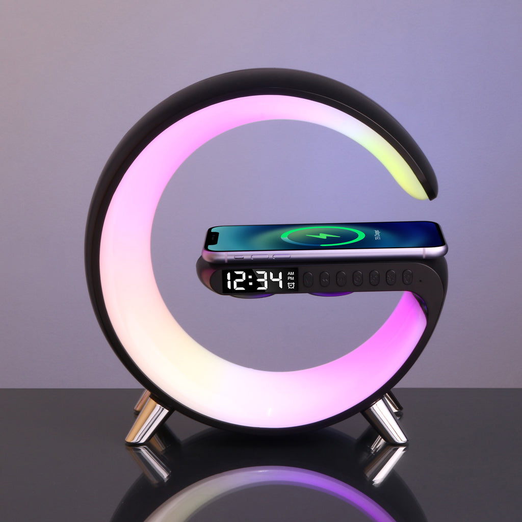 G Lamp with Speaker, Clock and Wireless Charger