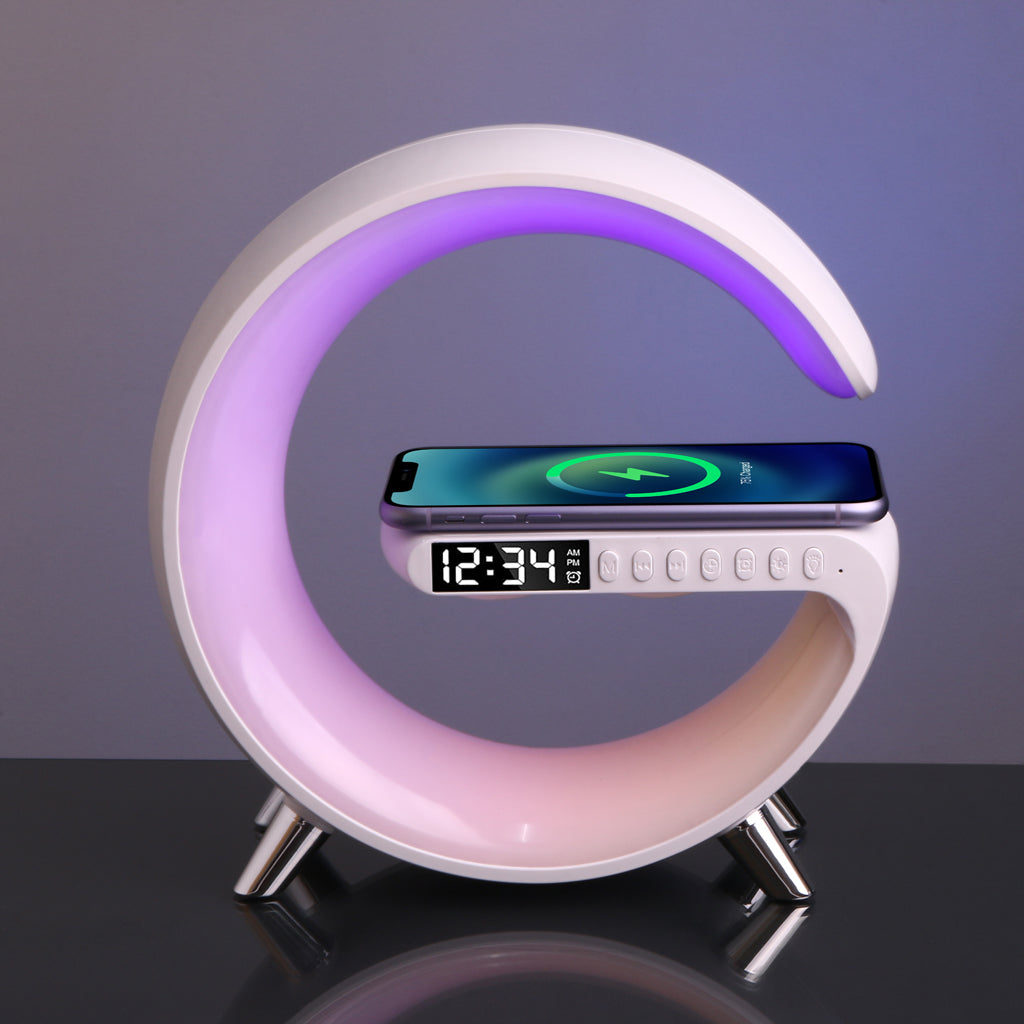 G Lamp with Speaker, Clock and Wireless Charger