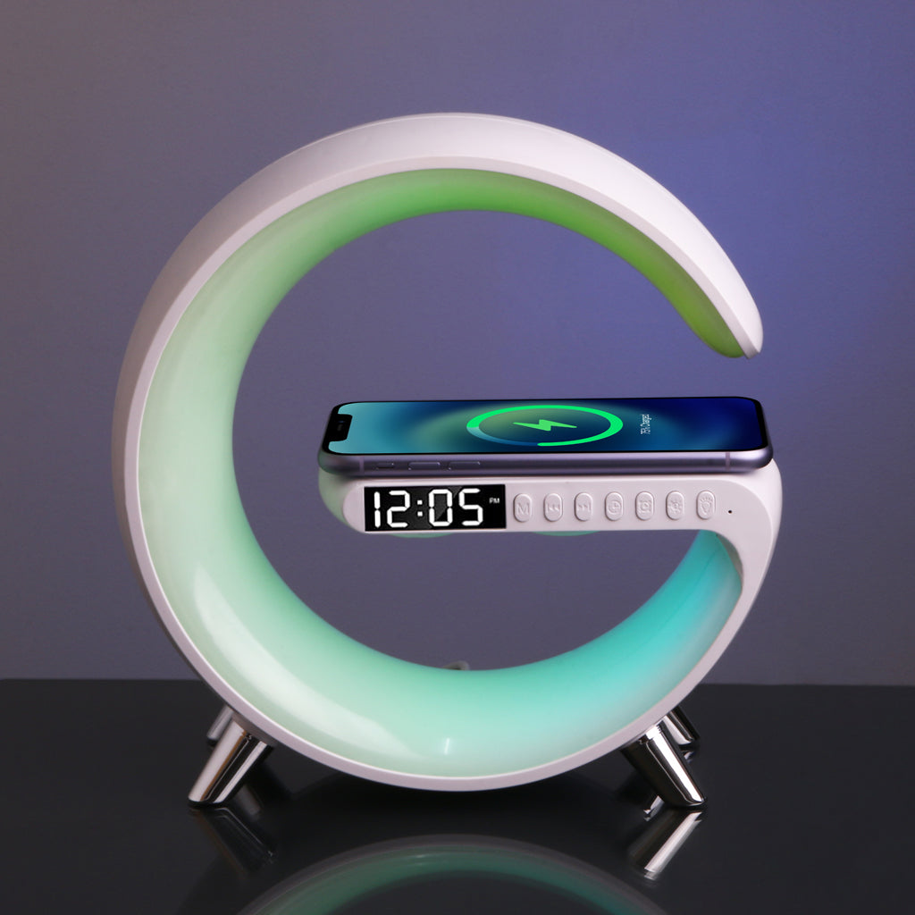 G Lamp with Speaker, Clock and Wireless Charger