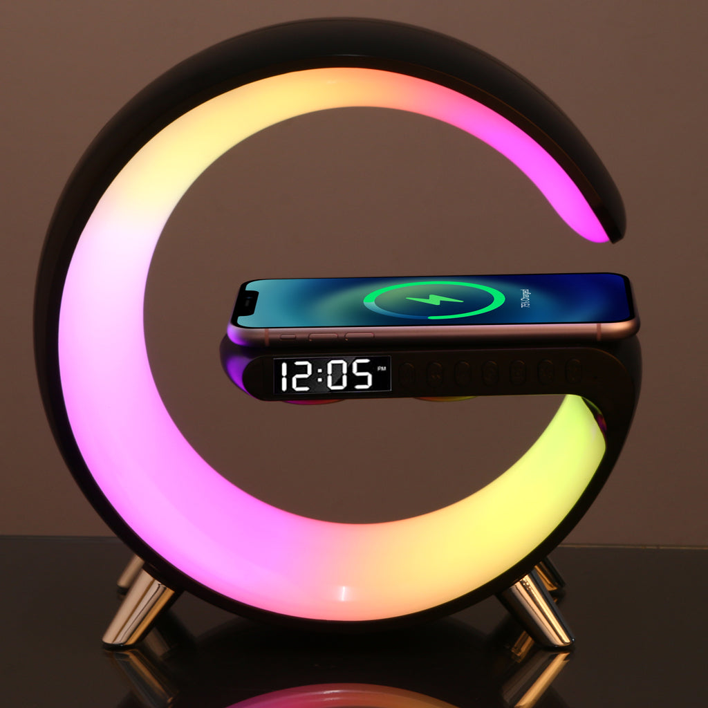 G Lamp with Speaker, Clock and Wireless Charger