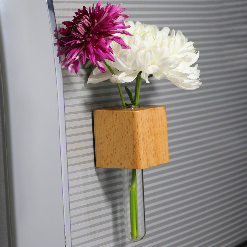 Wooden Planter Fridge Magnets - Set of 4