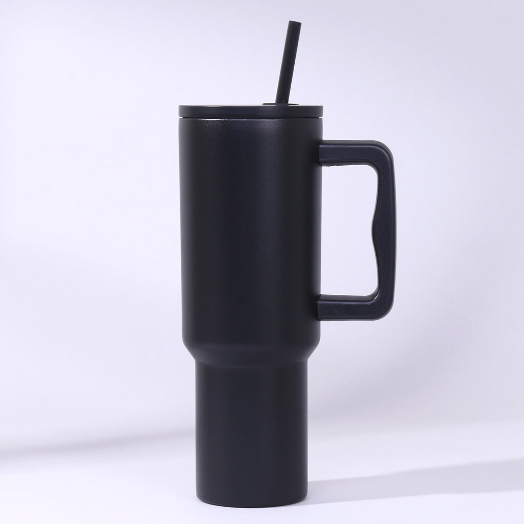 Matte Insulated Flask with Straw