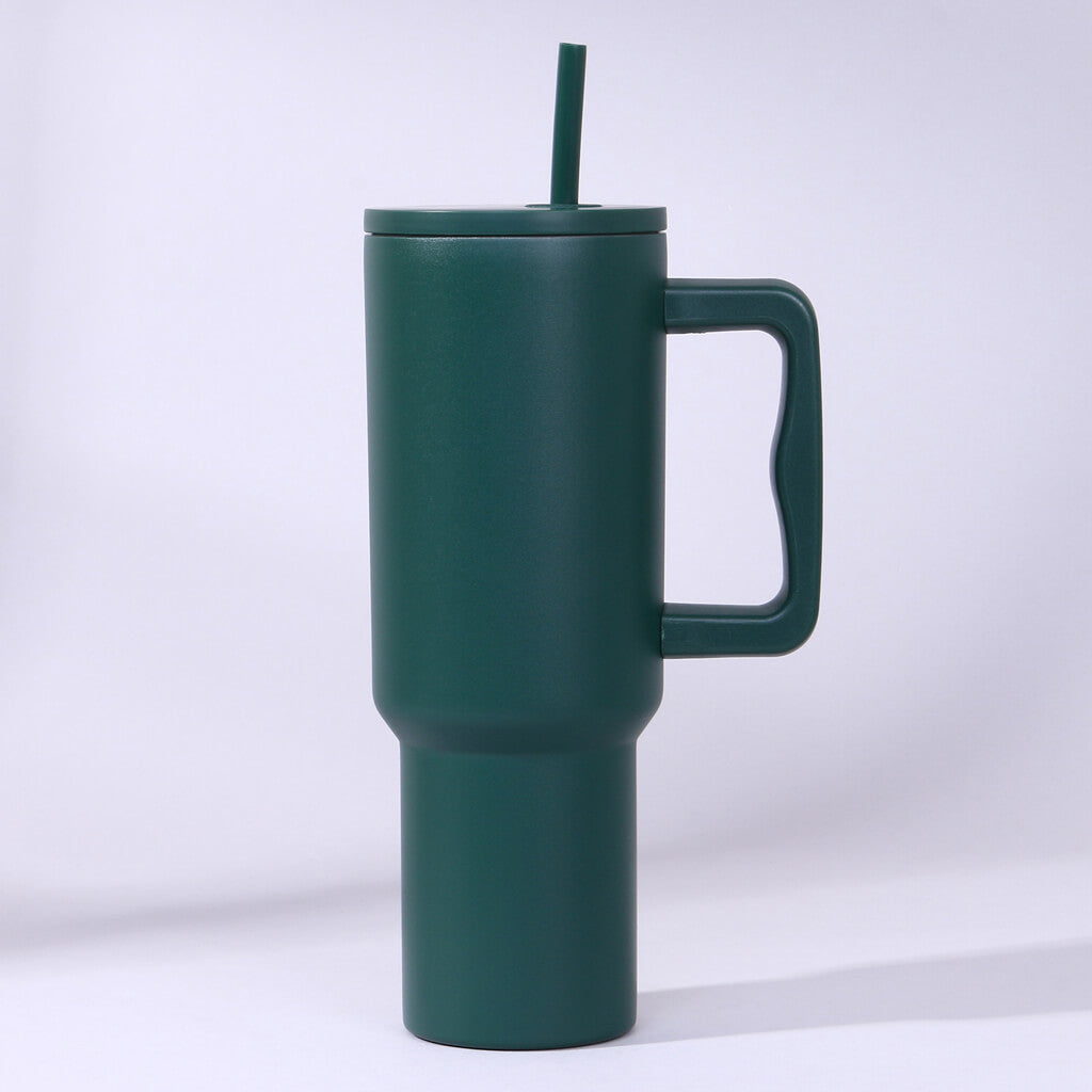 Matte Insulated Flask with Straw