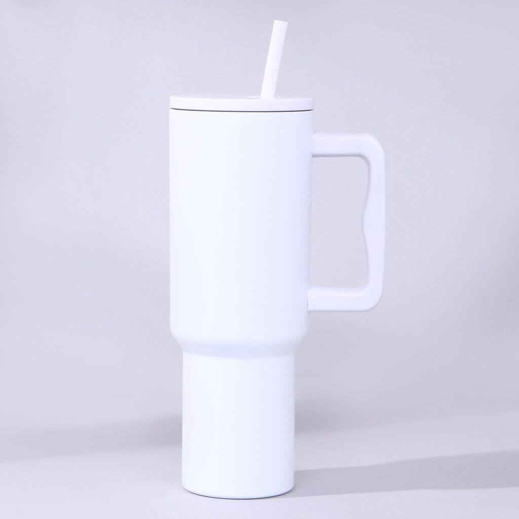 Matte Insulated Flask with Straw