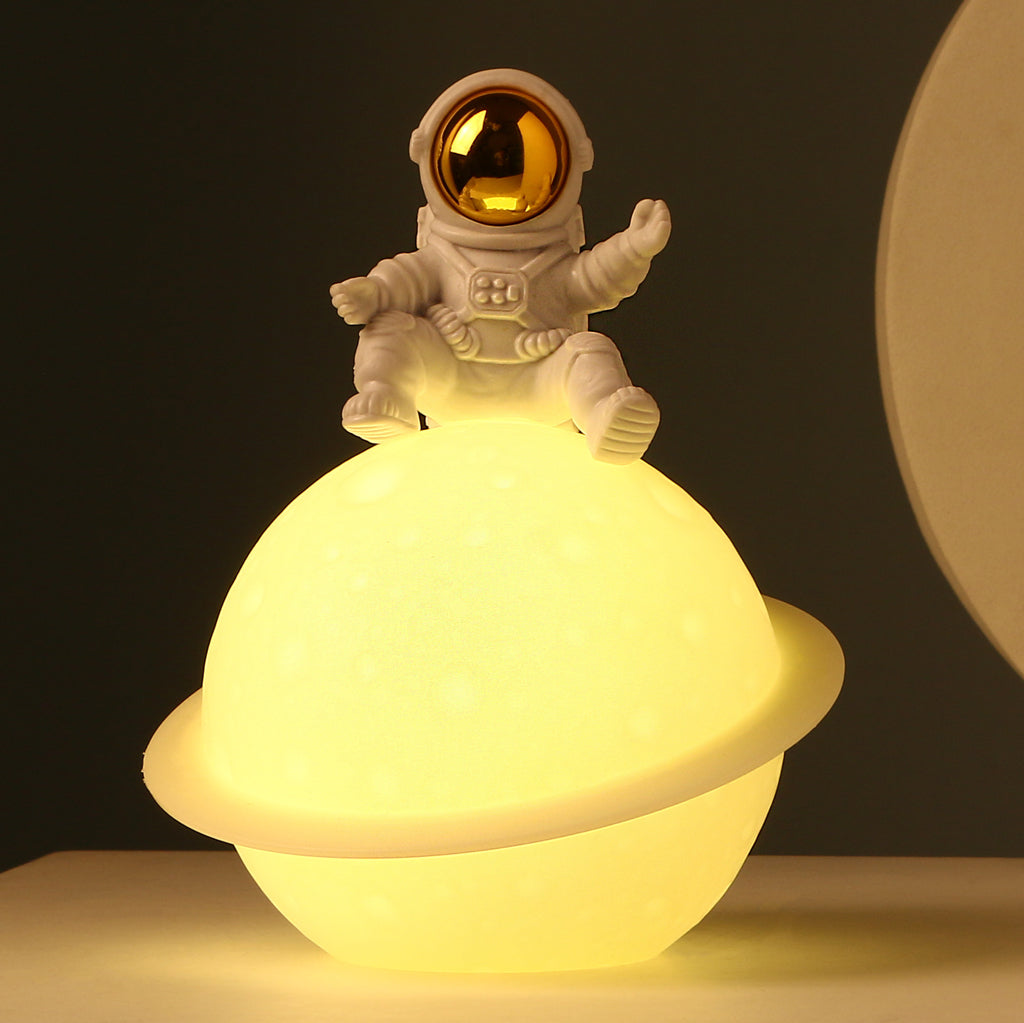 Astronaut Saturn Night Light Lamp