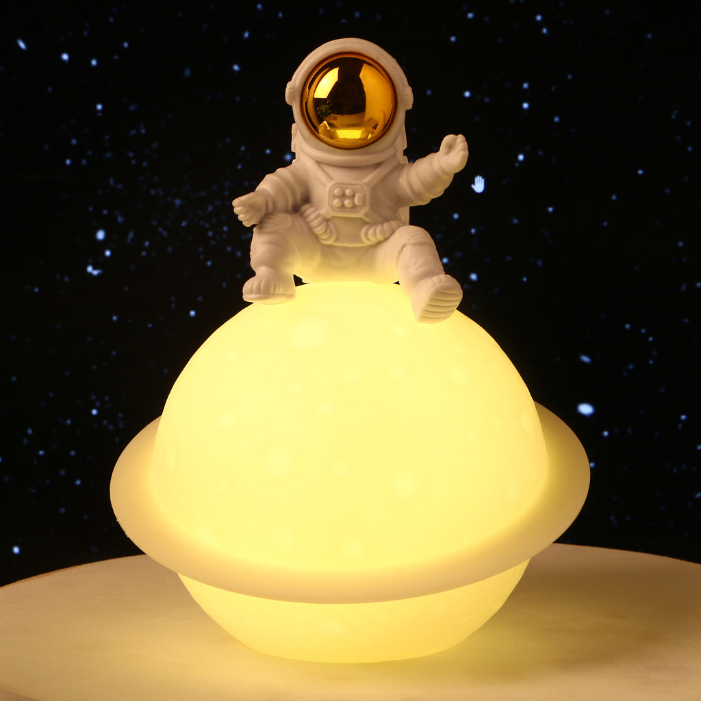 Astronaut Saturn Night Light Lamp