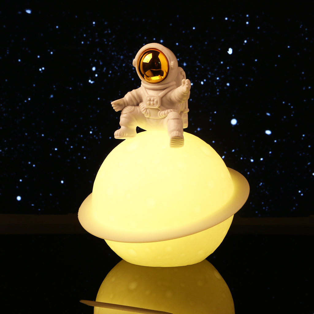 Astronaut Saturn Night Light Lamp