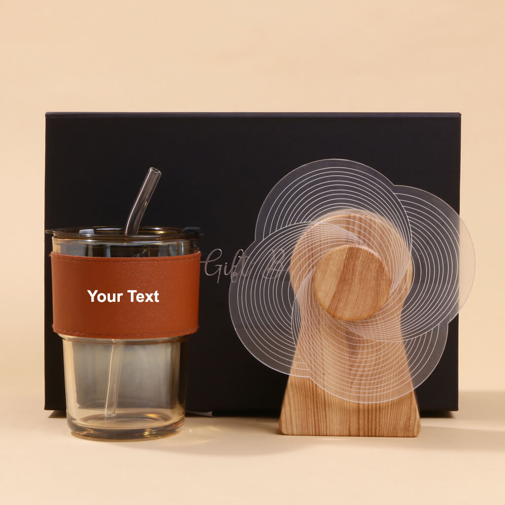 Glass Sipper Tumbler Gift Set