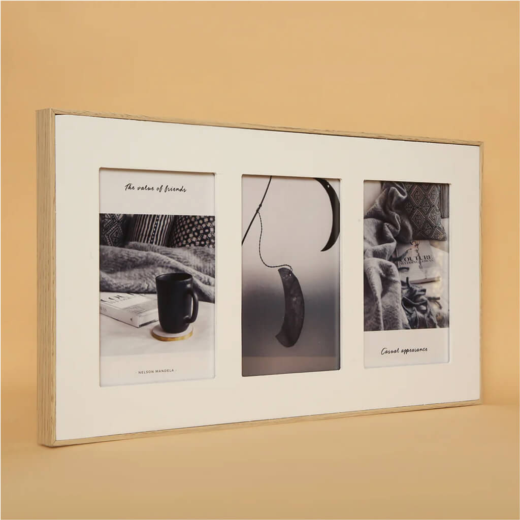 3-in-1 Multi-Photo Wooden Frame