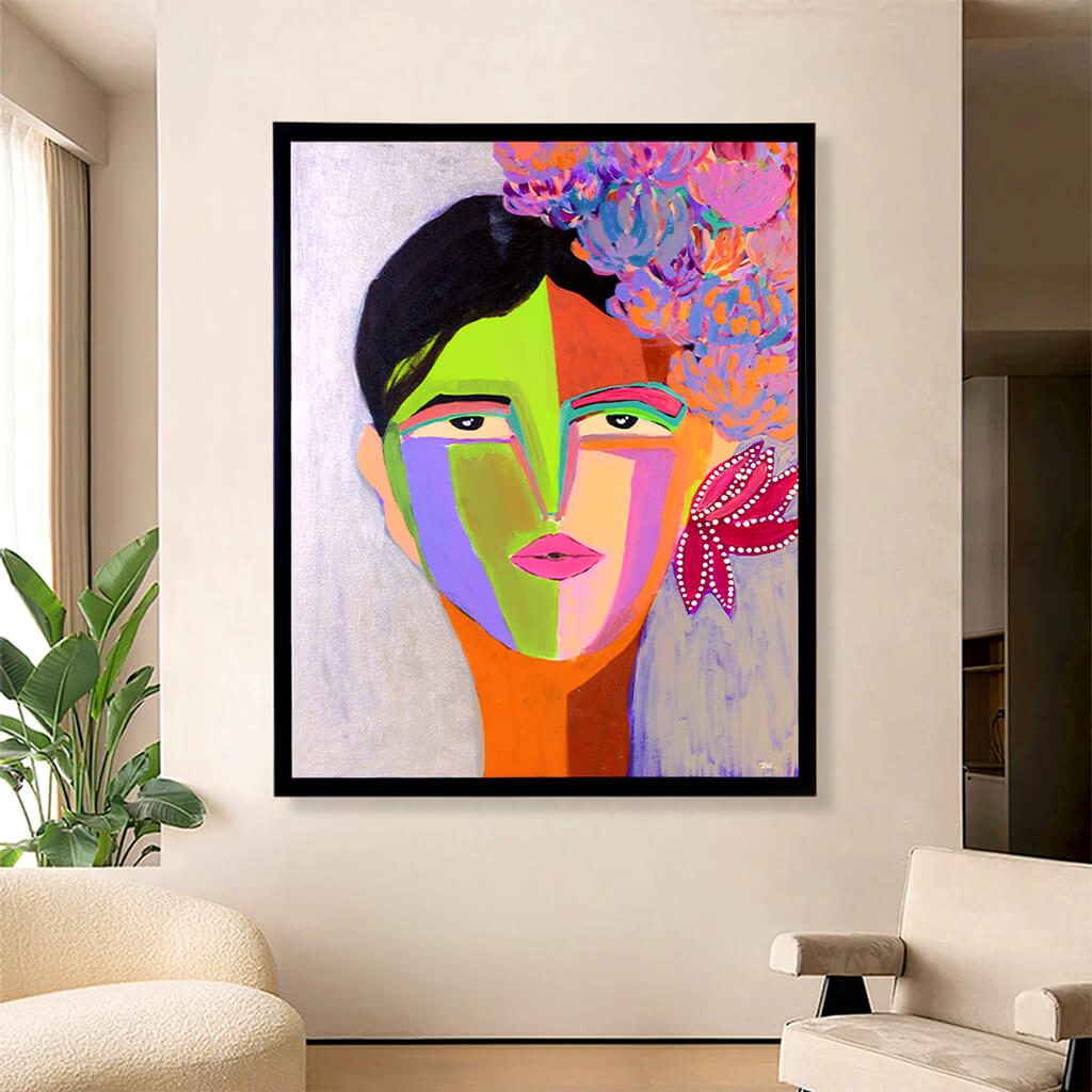 Serenity In Bloom Handmade Large Portrait