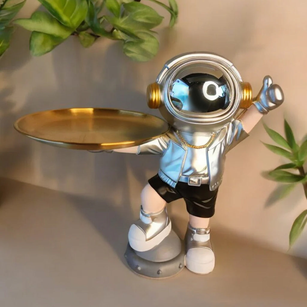 Astronaut Serve Showpiece - Silver