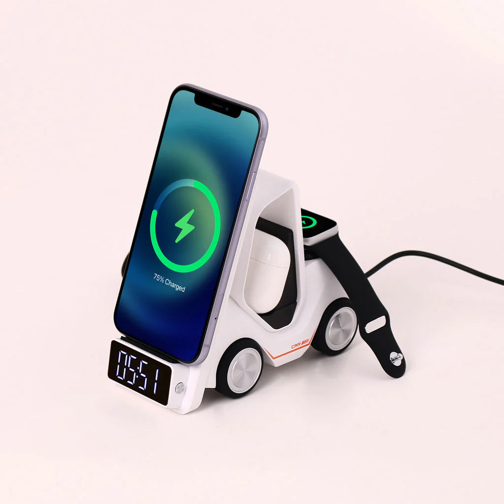 Bigsmall Charge Cruiser - 3 in 1 Wireless Charger with Clock