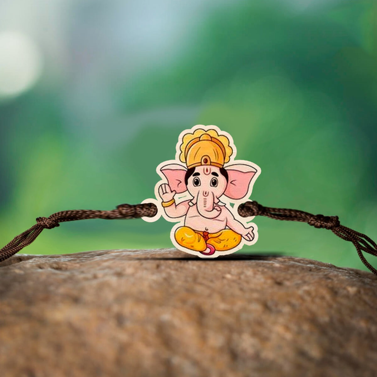 Ganesha Wooden Kids Rakhi