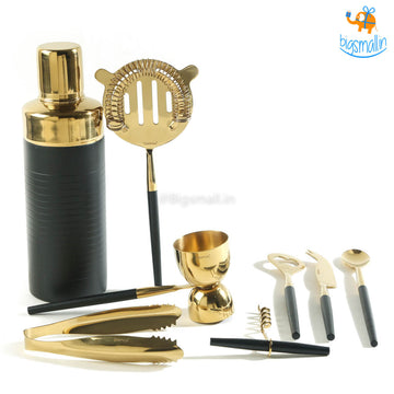 Buy Golden Cocktail Shaker Set Online In India –