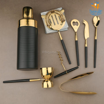 Buy Golden Cocktail Shaker Set Online In India –