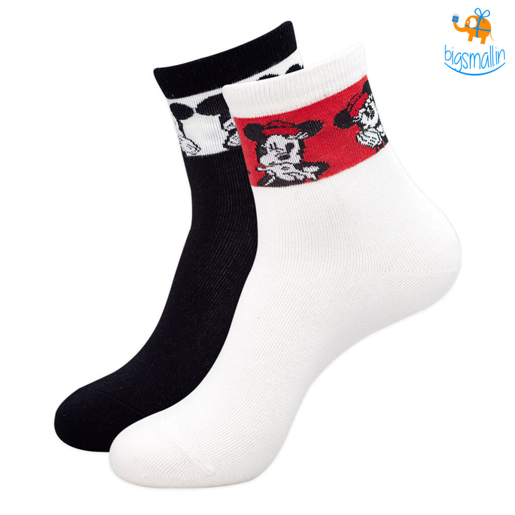 Black and White Mickey Socks - Pack of 2 – Bigsmall.in