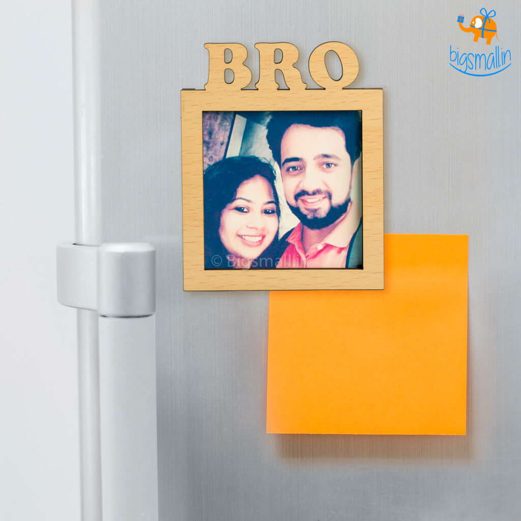 Bro Wooden Magnetic Photo Frame