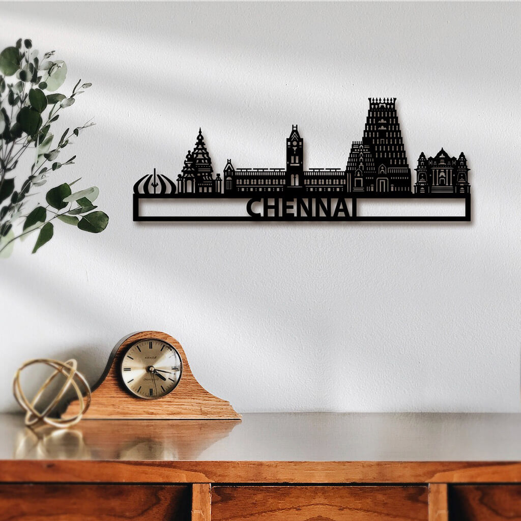 Chennai Skyline Wall Hanging