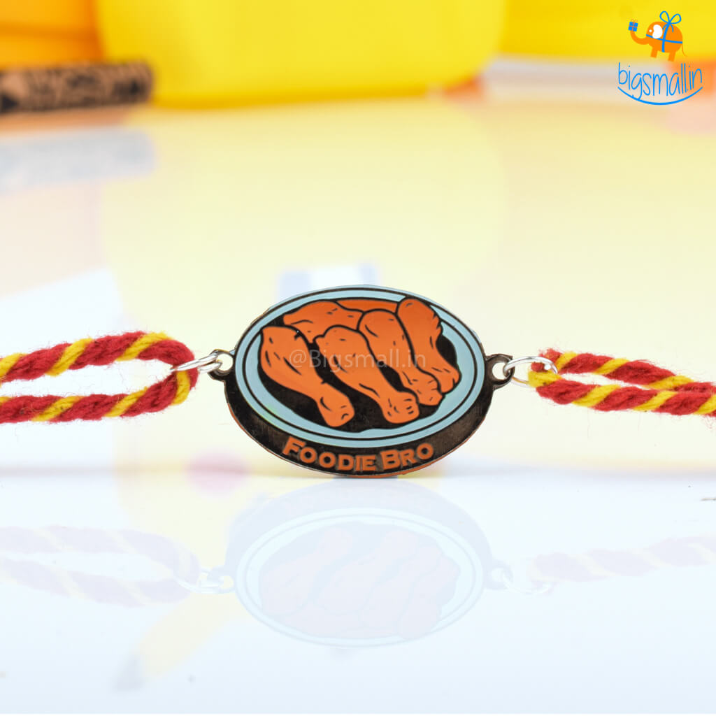 Foodie Bro Metallic Rakhi