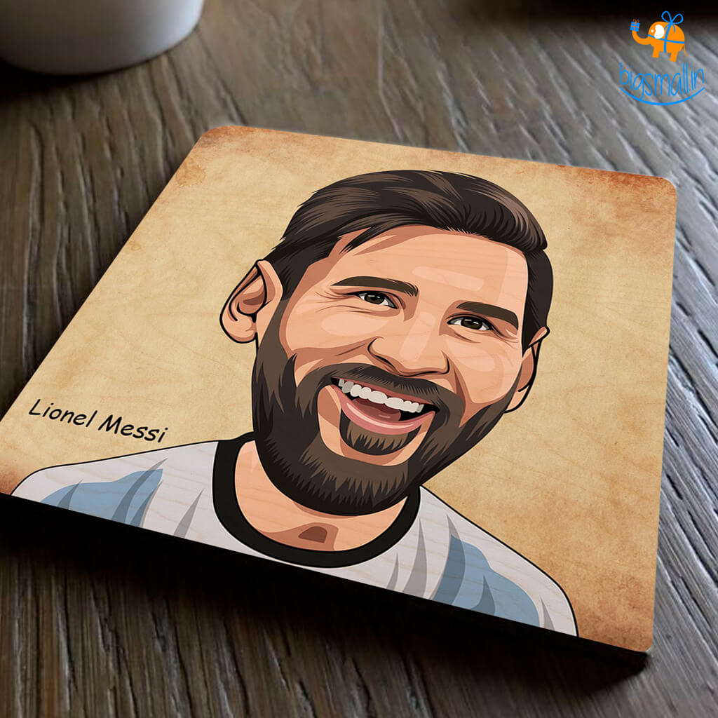 Lionel Messi Wooden Coasters