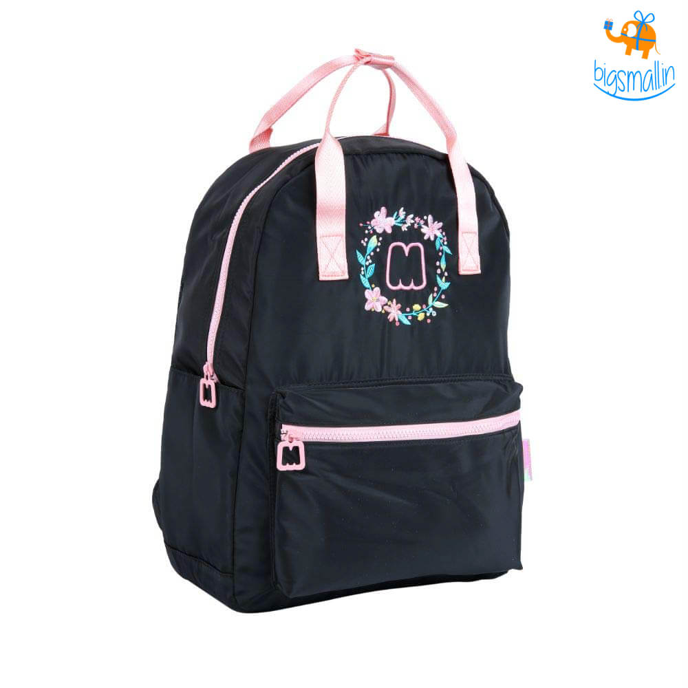 Floral Black Casual Backpack